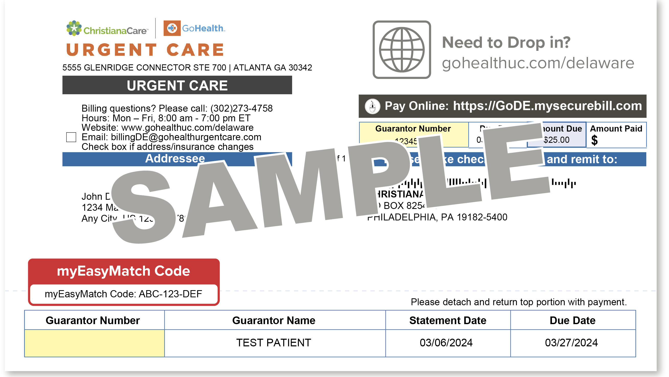 ChristianaCare | GoHealth Urgent Care mySecurebill.com